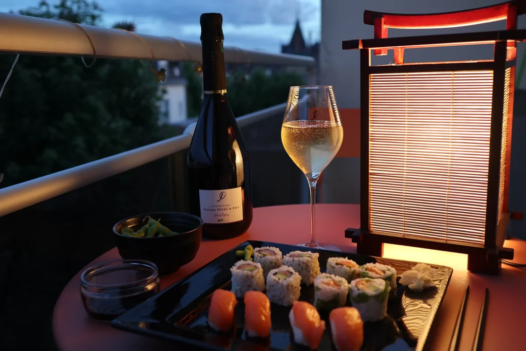 sushis et champagne