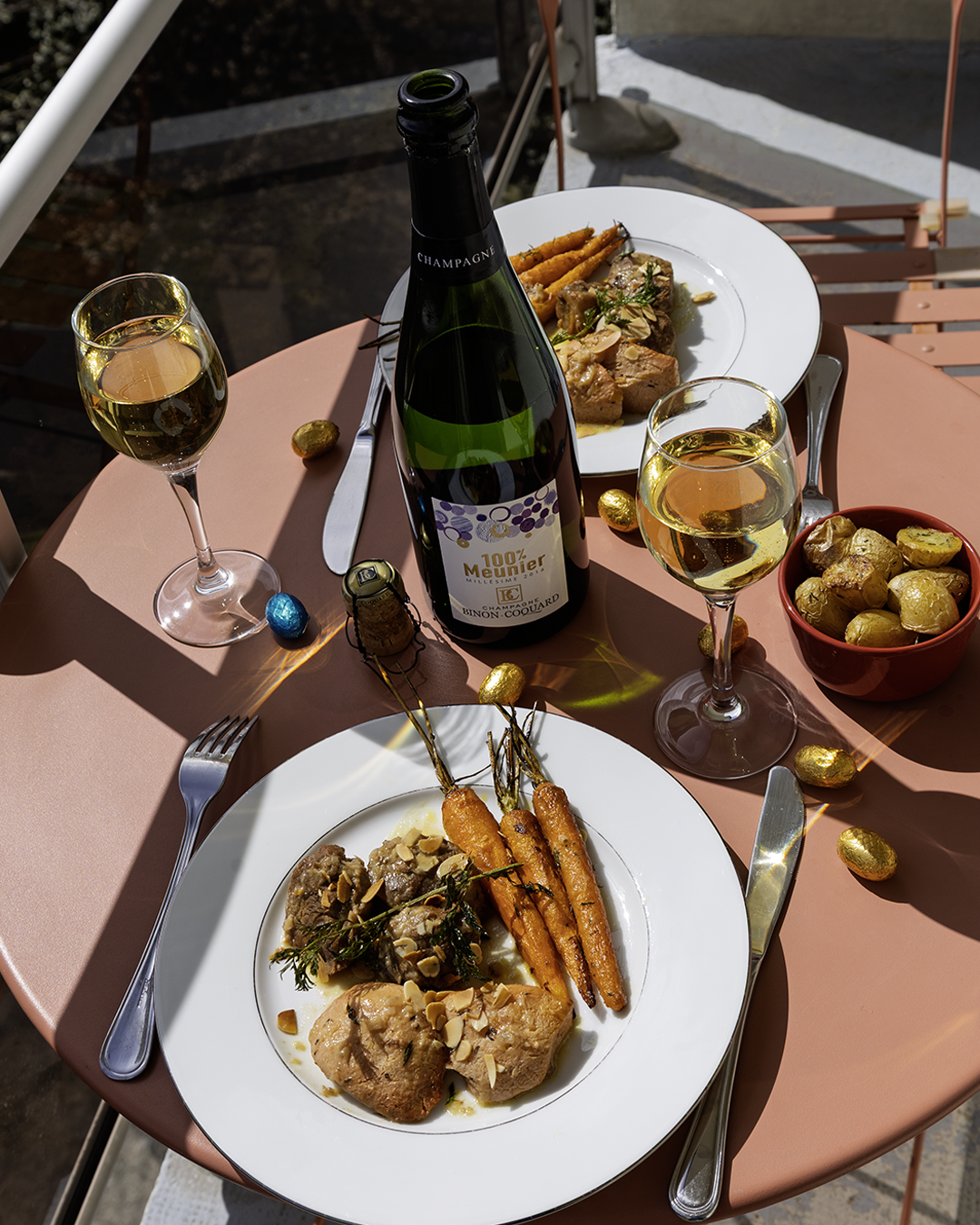 Sauté d’Agneau à l’Orange & Champagne 100% Meunier | Recette de Pâques champagne binon meunier et agneau de paques